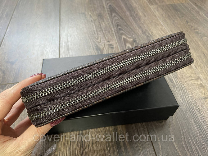 Чоловічий шкіряний клатч на дві блискавки Marco Coverna 5902C Brown Київ - фото 4