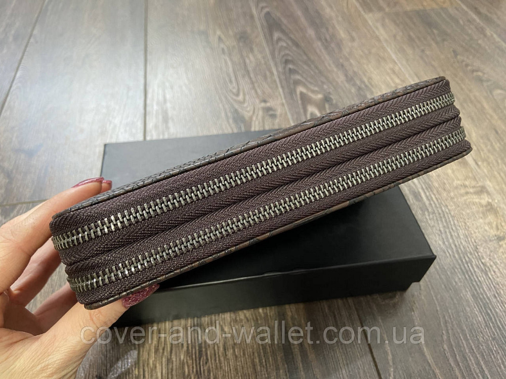 Мужская кожаная барсетка клатч на две молнии Marco Coverna 5902C Brown Киев - изображение 4