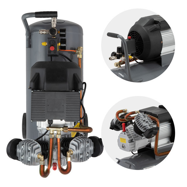 Компресор, 50 л, 3,0 кВт, 220 В, 10 атм, 420 л/хв, 2 циліндри, 93 дБ INTERTOOL PT-0007 Київ - фото 5