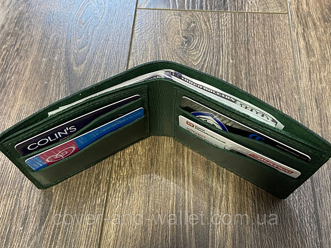 Кожаный кошелек ручной роботы без монетницы Grande Pelle Onda Киев - изображение 7