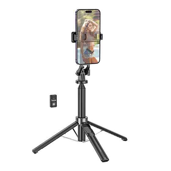 Селфі-монопод HOCO K21 Stream aluminum alloy live broadcast holder Black (6942007609975 ) Київ