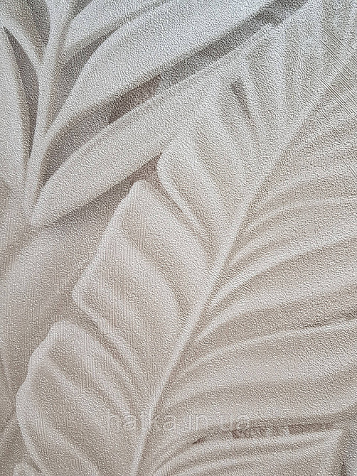 Шпалери метрові вінілові на флізеліні Sintra Vila листя гілки бежеві на коричневому 533413 Київ - фото 2