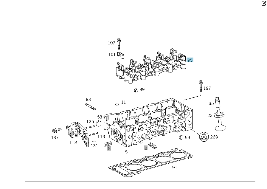 Mercedes-Benz  A6110100036 R6110160304 Ліжко розподільних валів двигуна OM611 Одесса - изображение 2