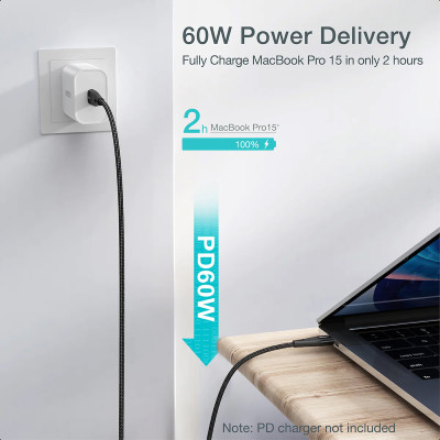 Дата кабель USB-C to USB-C 1.2m USB4.Gen 3 40 Gbps 240W Choetech (XCC-1040) Вінниця - фото 8