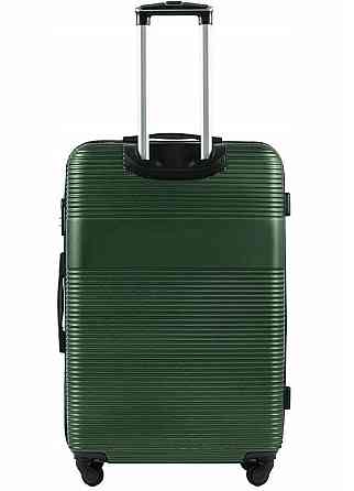 Валіза пластикова WINGS 5398 велика 75 см темно-зелена Київ