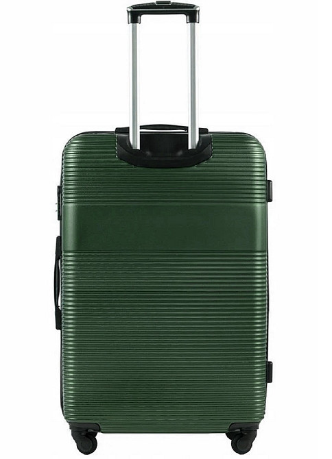 Валіза пластикова WINGS 5398 велика 75 см темно-зелена Київ - фото 4