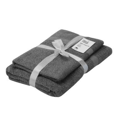 Полотенце Ardesto набор махровых Splendid 50х90 см, 70х140 см, 2шт, 100% хлопок, серый темный (ART2359DG) Винница