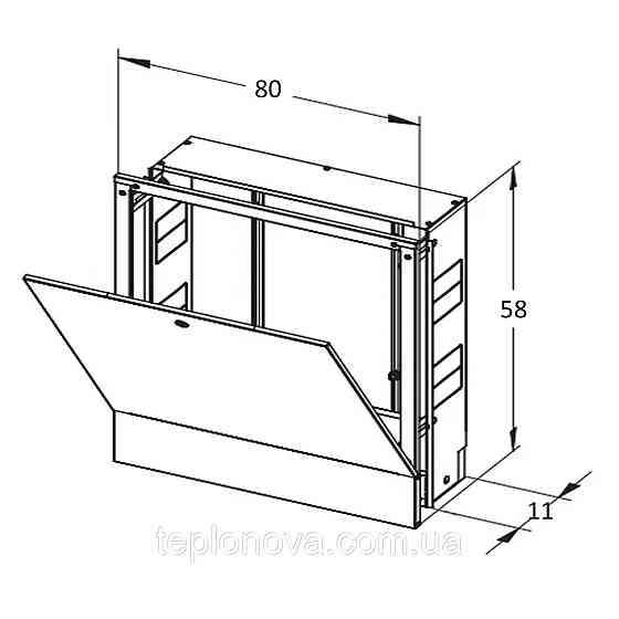 Коллекторный шкаф внутренний ЕСО+ ШКВ-04 800x580x110 (8-9) Черновцы