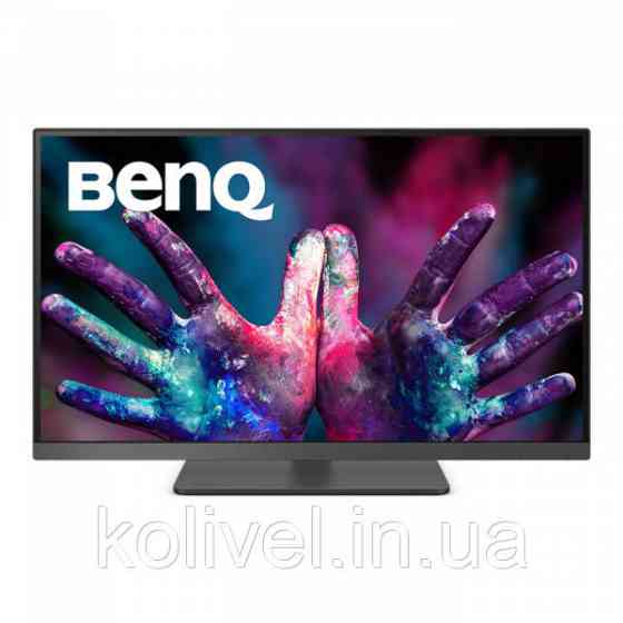 TFT 27" BenQ PD2705U, 4K UHD, IPS, 99% sRGB, HDMI, DP, USB-C, USB-hub, HAS, колонки, темно-сірий Київ