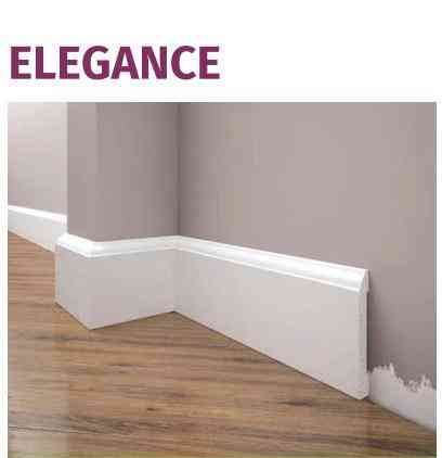 Плинтус под покраску из дюрополимера Элегант LPC - 15 (2 м.п.) 81х11мм Днепр