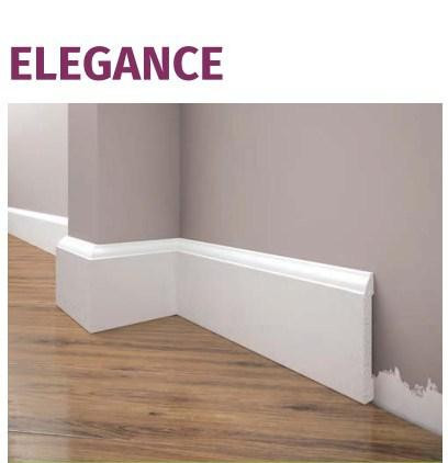 Плинтус под покраску из дюрополимера Элегант LPC - 15 (2 м.п.) 81х11мм Днепр - изображение 2
