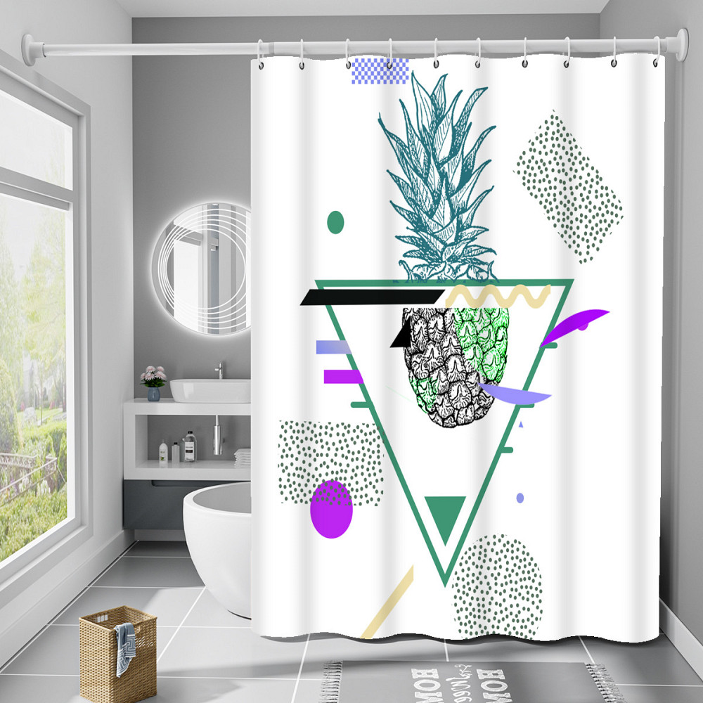 Шторка для ванны из полиэстера водонепроницаемая Bathlux 180x180 см с кольцами, занавеска для ванной комнаты Каменец-Подольский - изображение 1