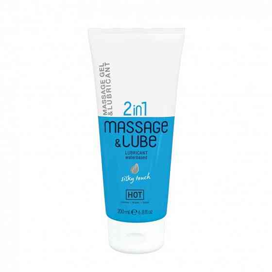 Массажный гель и лубрикант HOT Massage & Glide Gel 2in1 шелковое прикосновение, 200 мл Sex Aura Киев