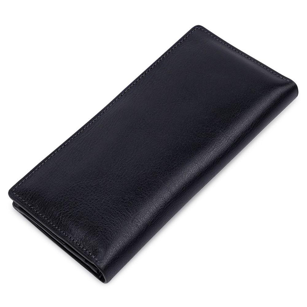 Вертикальне шкіряне портмоне унісекс GRANDE PELLE 11556 Синій Київ - фото 5