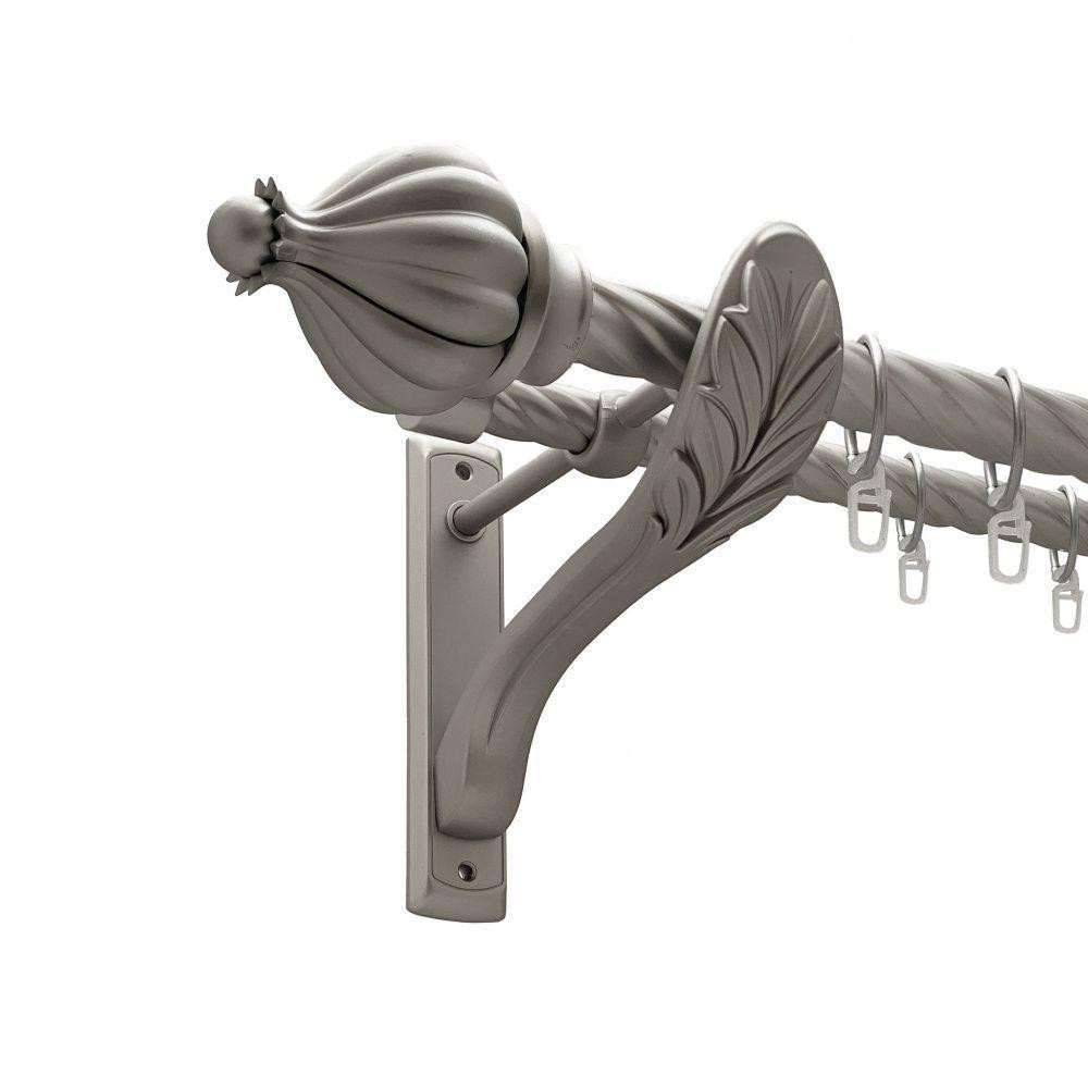 Карниз Orvit Таджа металевий дворядний ретро скручена труба кільце металеве Сатин 25\19 мм 200 см (00-00011536) Львів - фото 1