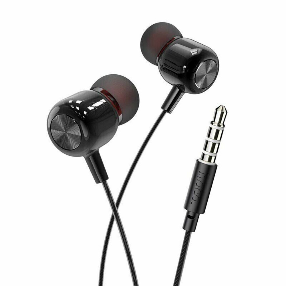Навушники HOCO M87 String wired earphones with with microphone Gloomy Black Київ - фото 1