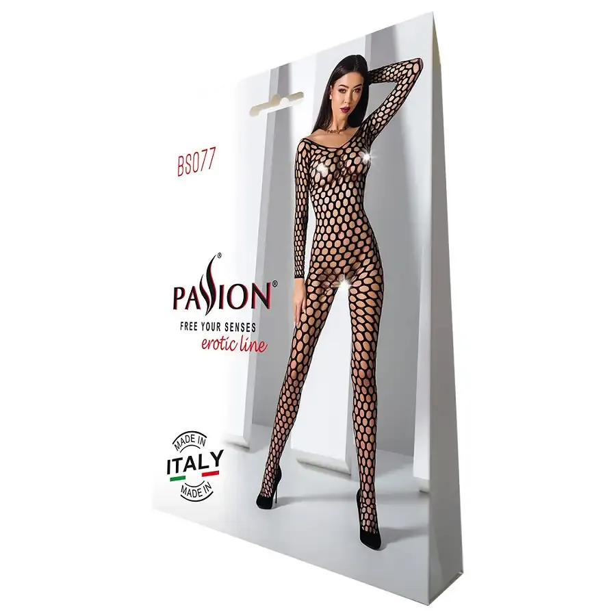 Бодістокінг з крупною сіткою Passion BS077 black Львів - фото 7