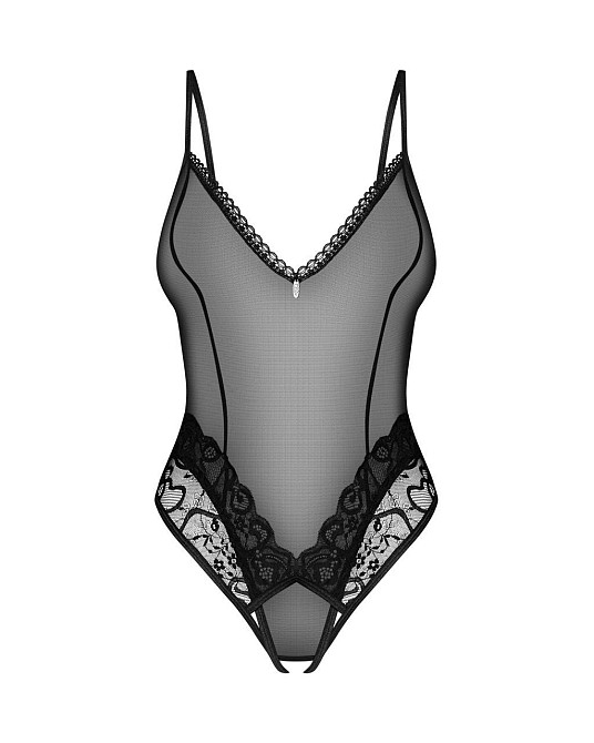 Тедді з доступом Obsessive Blomentis crotchless teddy, M/L, прозоре, відкрита спина, низ-стрінги Sex Aura Київ - фото 3