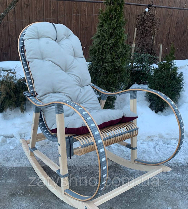 Кресло - качалка плетеная с накидкой Киев - изображение 7