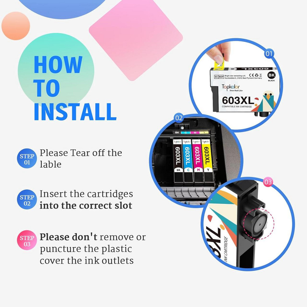 Чернильные картриджи Topkolor 603XL Multipack для Expression Home XP-2100 XP-3100 XP-4100 XP-2105 XP-3105 Workforce WF-2810 Днепр - изображение 5