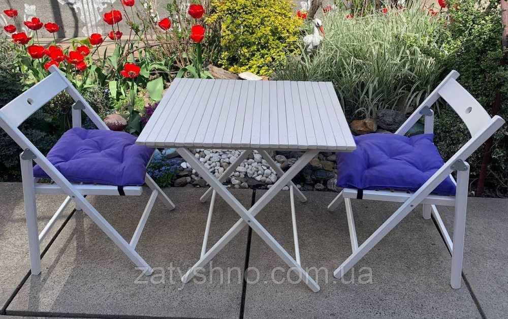 Буковая мебель для сада белого цвета Киев - изображение 2