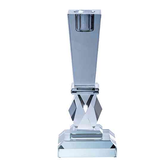 Стеклянный подсвечник для стола 22 см Киев