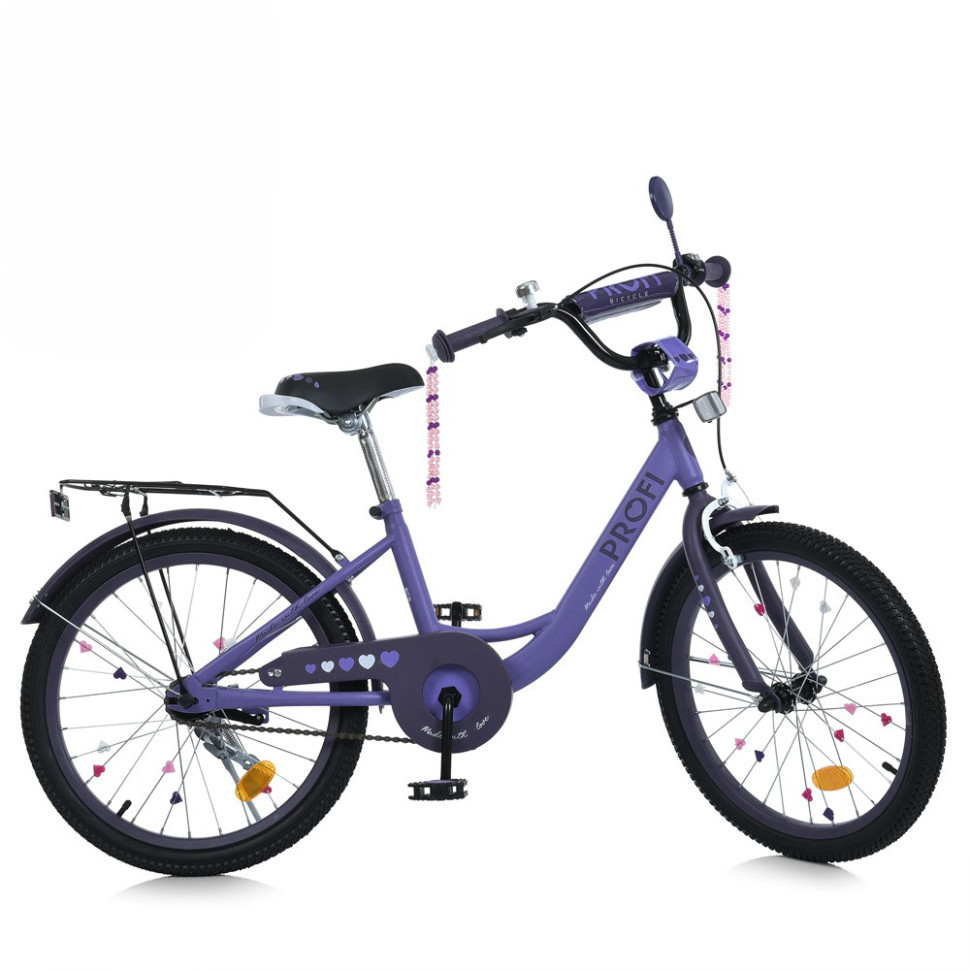 Велосипед дитячий MB 20043-1 колеса 20 дюймів, фіолетовий Вінниця - фото 1