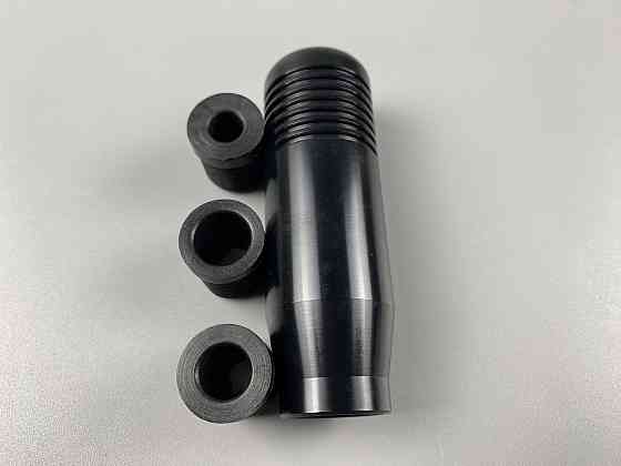 Наконечник на ручку кп, набалдашник на коробку передач ручка кп + 3 штуцери в комплекті чорний Мукачево