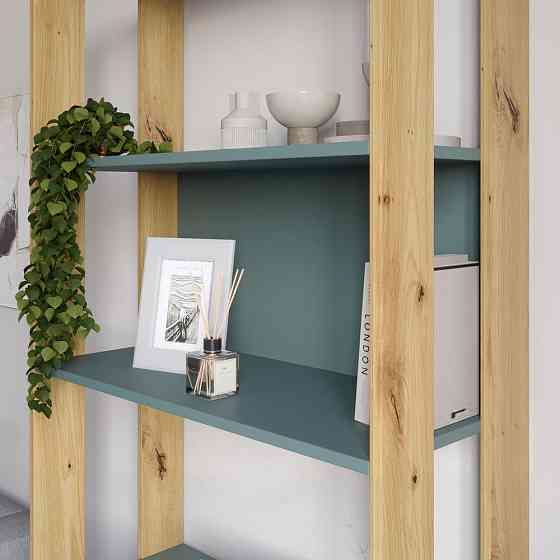 Модуль-1 стеллаж полки LION Нобу Дуб Ливорно (LION-042389) Львов