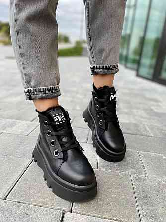 Marko Черевики жіночі DE MARKO чорні шкіра натуральна зимові размер 39-40 (4798) Коломия