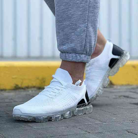 Кросівки в стилі N!ke VaporMax Білі Чоловічі Чорні (розміри: 40,41) - 800 Дніпро