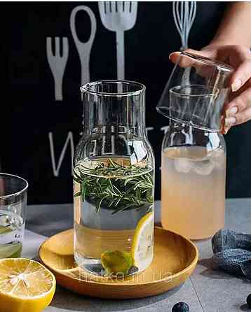 Набір питний OLens 2 предмети глечик 550 мл склянка 250 мл скло Київ