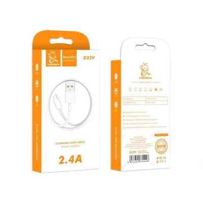 Дата кабель USB 2.0 AM to Micro 5P 1.0m 2.4A white Denmen (D22V-WH) Вінниця