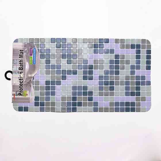 Jiamat Антиковзкий килимок на присосках для ванни та душу 65×35 (см) силіконовий Синій HP-42-47 Коломия