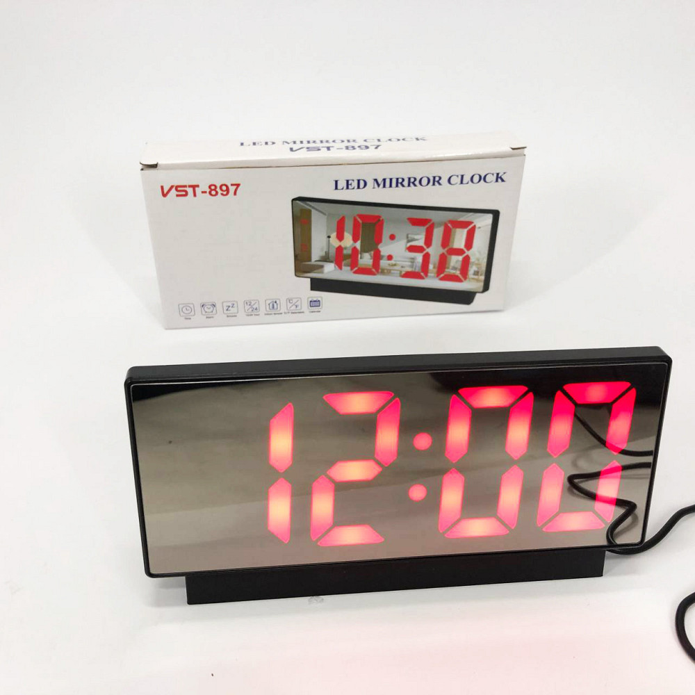 Настольные часы со светодиодным дисплеем VST-897-1, Часы с подстветкой, Часа KO-192 электронные настольные Киев - изображение 4