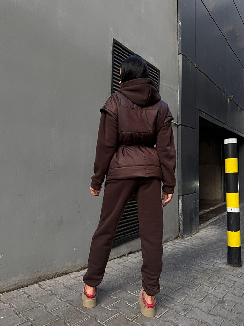 Женский теплый костюм тройка (жилетка+штаны+худи) Одесса - изображение 3