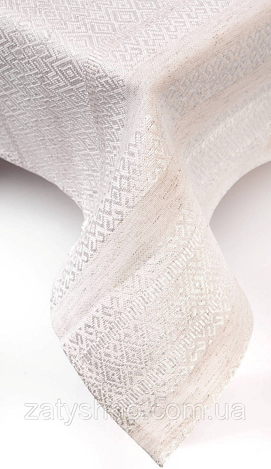 Скатертина лляна і біла ошатна Київ - фото 2