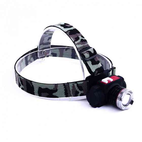 Тактичний налобний ліхтар WATTON WT-122 з акумулятором та USB кабелем дальністю 250м Кам'янець-Подільський