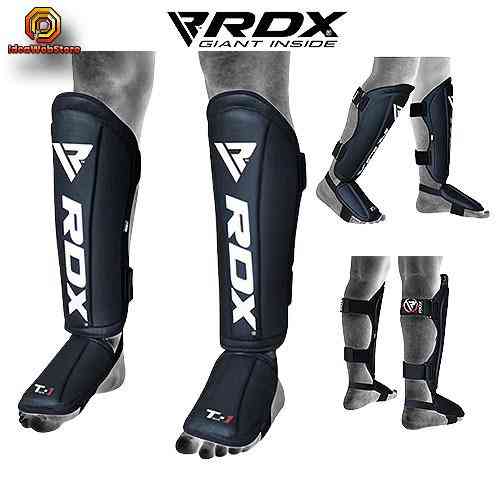 Захист гомілки та стопи RDX Molded XL для єдиноборств чорний розмір М для занять ММА бойовим самбо кікбоксингом Накладки на ноги Київ