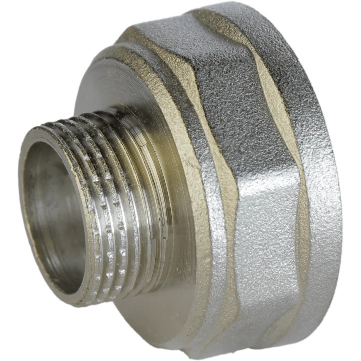 Переходник редукционный никелированный 1 1/4″ВР х 1/2″НР штампованный А0620А(нк) VA (000026573) Киев - изображение 1