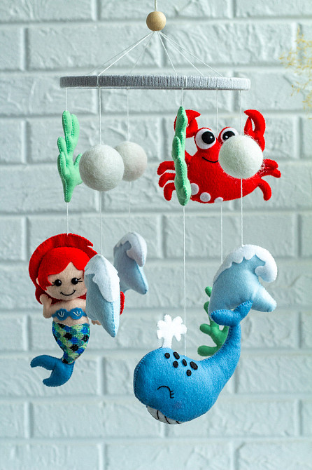 Мобіль на ліжечко WoollyFox «Русалонька» Київ - фото 1