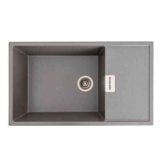 VALESO Гранітна мийка для кухні VALESO DIAMOND 8650 матова Сірий металік Киев
