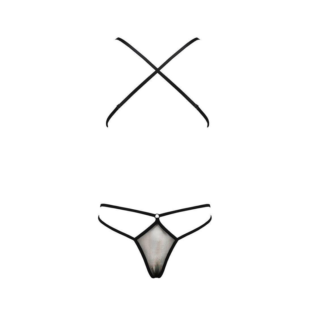 Боді монокіні з декольте Passion ERZA BODY XXL/XXXL, black Sex Aura Київ - фото 4