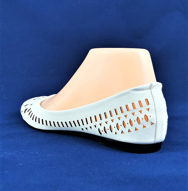 Жженські Літні Балетки Білі Мокасини Туфлі (розміри: 36) - 00-5 Дніпро - фото 3