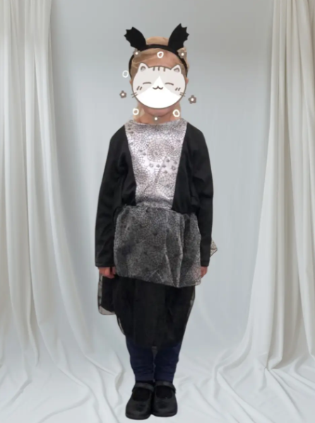 Костюм для Хелловін для дівчинки з обручем Вампір S різнобарвний Київ - фото 3