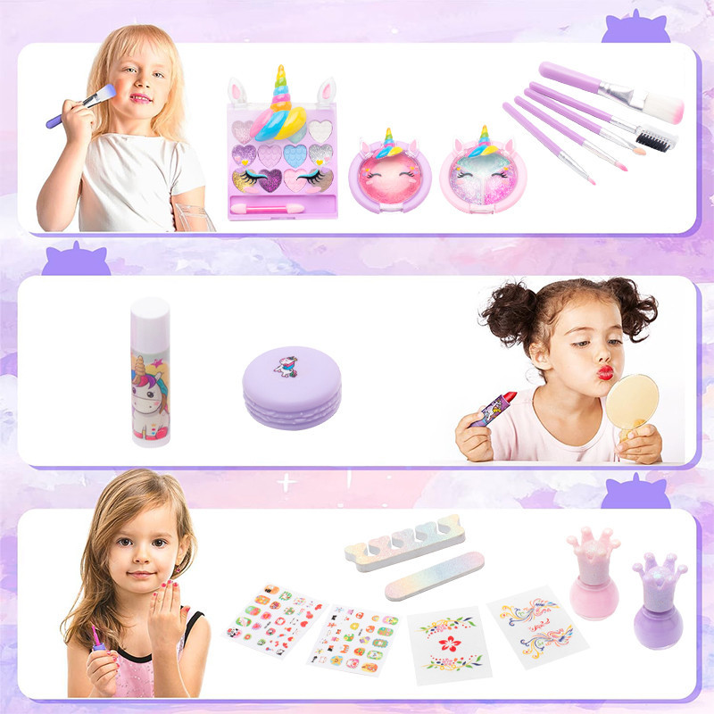 Набор детской косметики Princess Toy 25 предмета в чемодане с  єдинорогом фиолетовий Киев - изображение 5