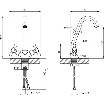Смеситель Kroner Royce-C030 (CV029049) Винница - изображение 7