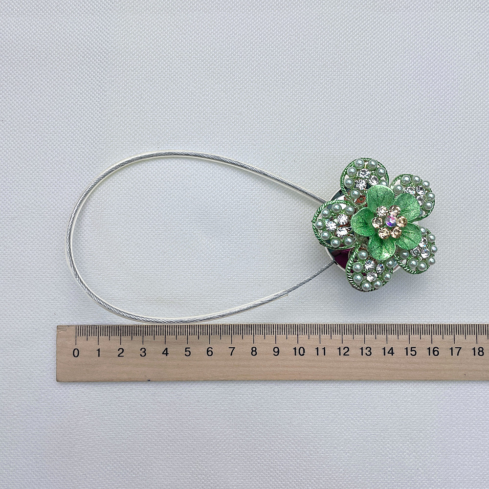 Магніти для штор та гардин "Flowers" набір 2 шт М'ятний (81-190) Київ - фото 7