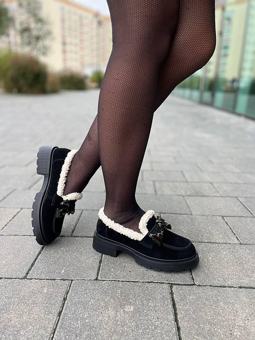 PLPS Лофери жіночі PLPS -2 чорні (весна-осінь, замша натуральна) (5608) 38 Коломия - фото 1