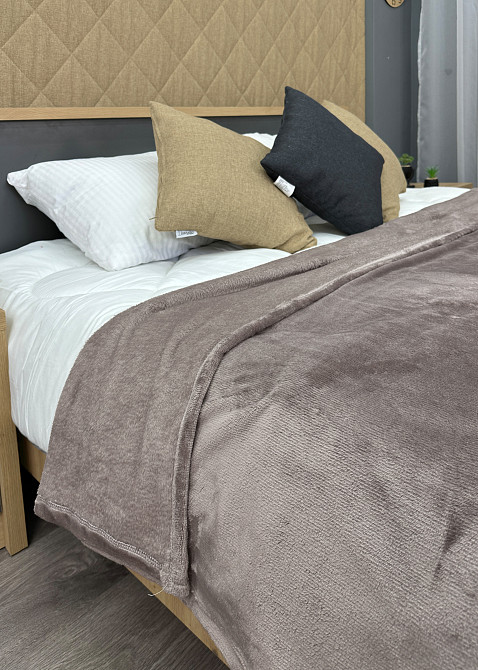 Плед-покривало Decorator WellSoft 150х210 см однотонний Лілово-сірий (87-265) Київ - фото 7